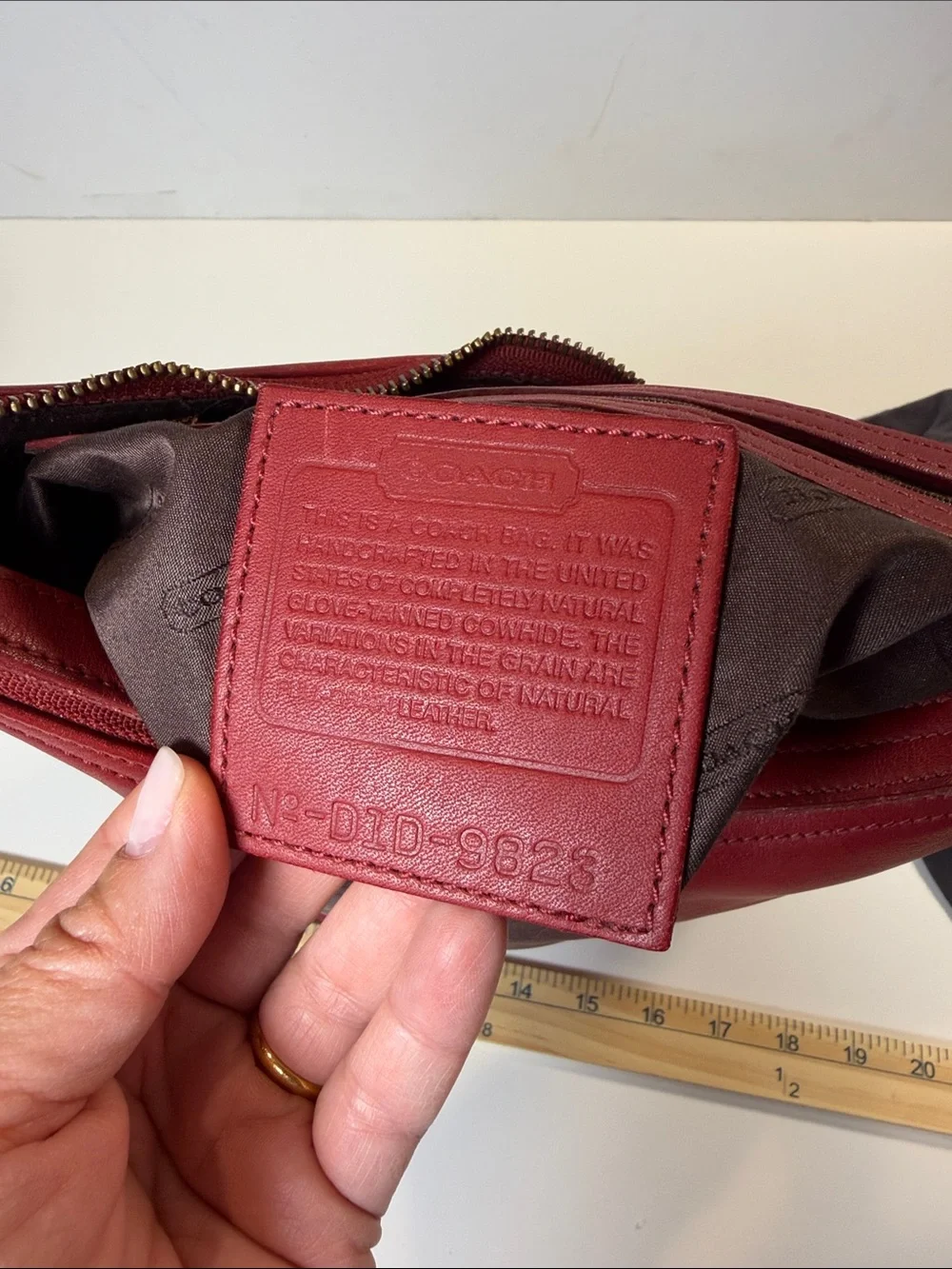 Vintage Coach RED Legacy West Hobo bag, style 9823